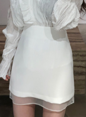 现货S码韩国东大门2022流行女装秋装新款甜美女人味粉色S短裙潮sw