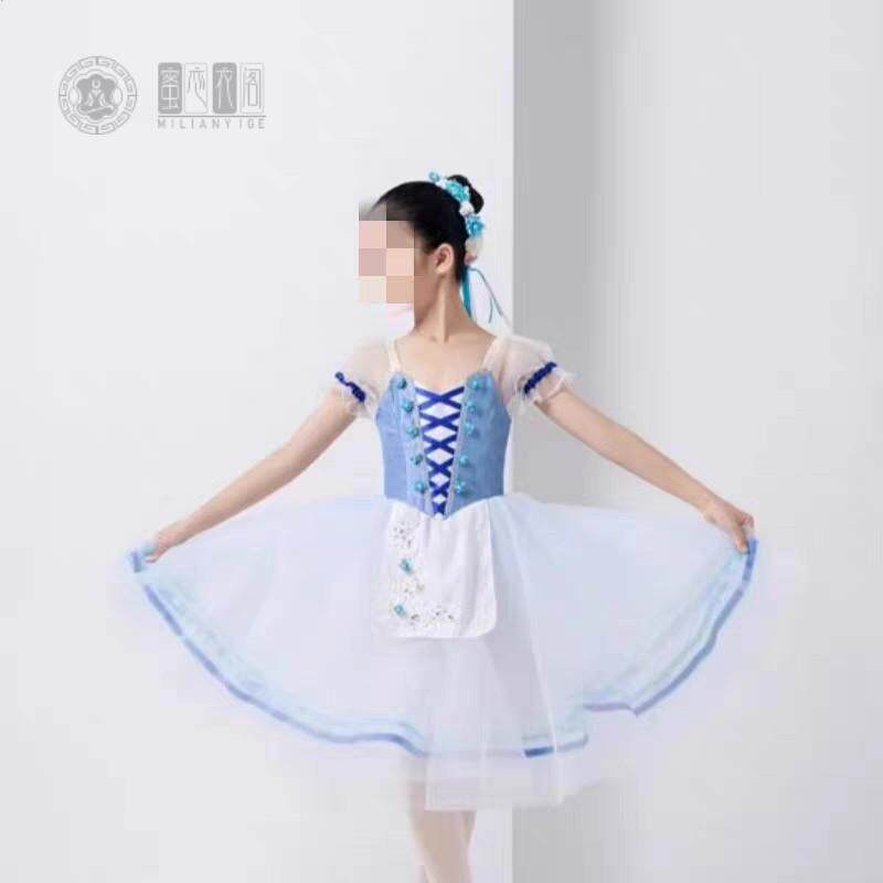 儿童芭蕾舞裙蓬蓬裙演出服短袖纱裙六一儿童节小风筝舞蹈表演服