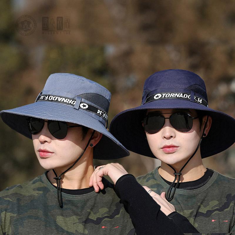 迷彩奔尼帽渔夫帽户外圆边帽男
