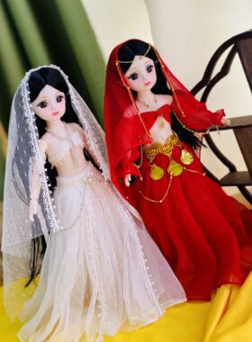 西域古风换装娃娃30厘米bjd娃娃玩具女孩公主人偶玩偶生日礼物