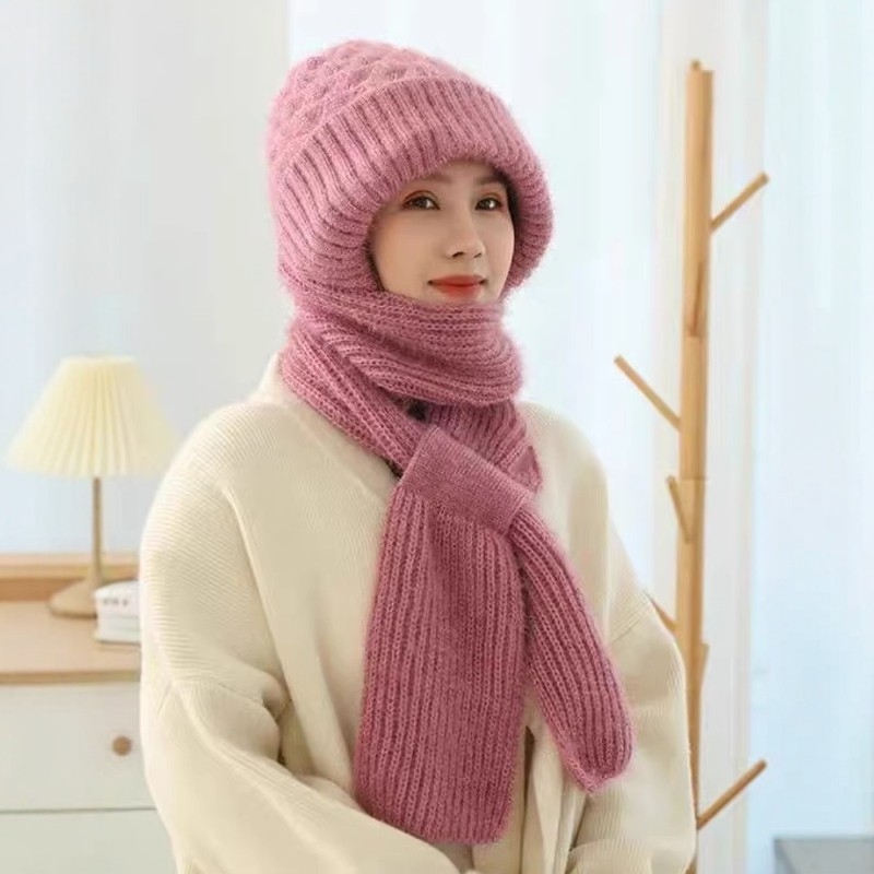 黛美蒙围巾一体出游休闲女冬季