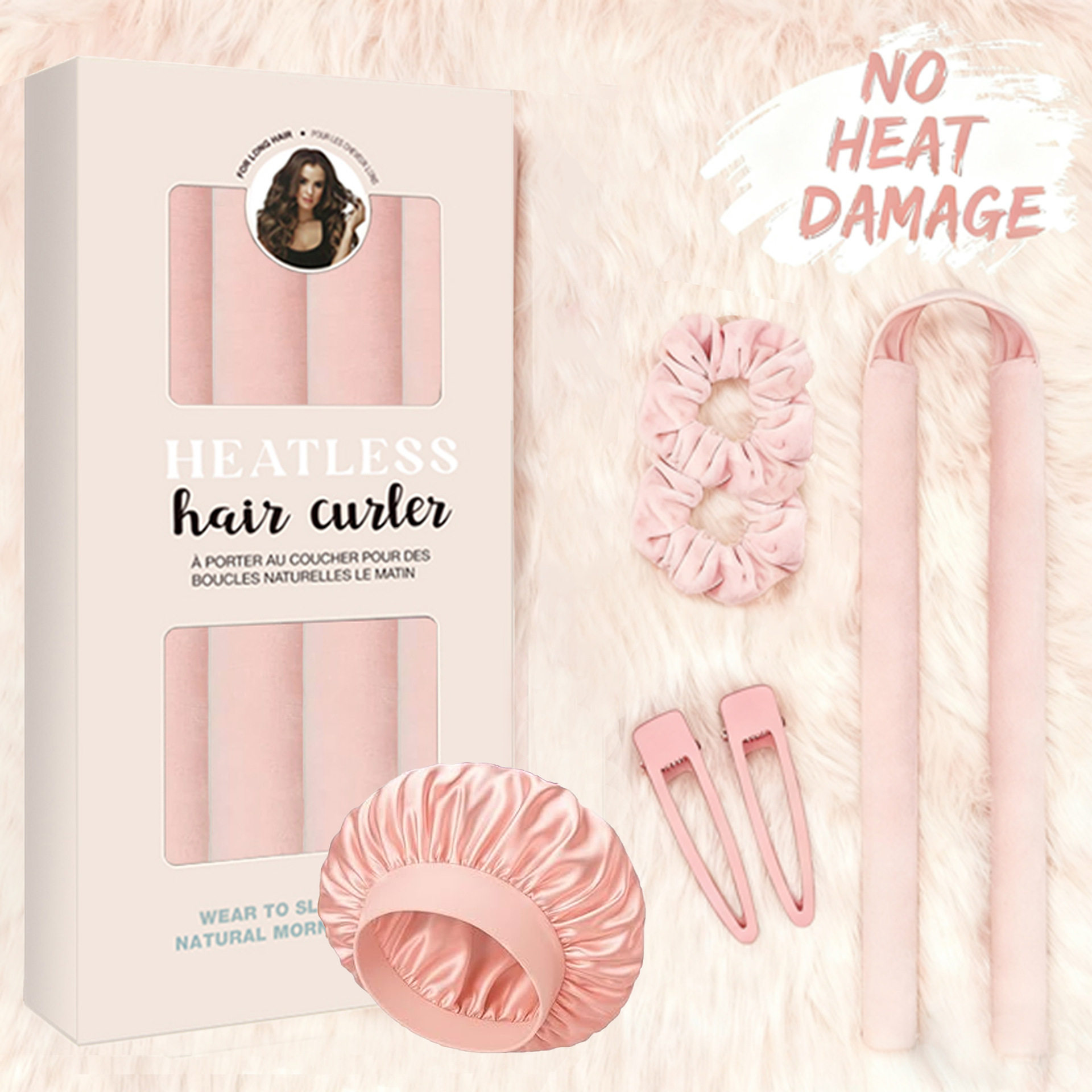 新款绒面女不伤发充棉无热卷发棒睡眠美发波浪柔软卷发棒懒人卷发,家庭/个人清洁工具,盘发器,淘宝优惠券,粉丝福利购,淘宝优惠卷