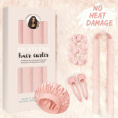 新款 绒面女不伤发充棉无热卷发棒睡眠美发波浪柔软卷发棒懒人卷发