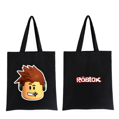 roblox虚拟世界皮肤罗布乐思木偶二次元单肩购物袋学生手提布袋
