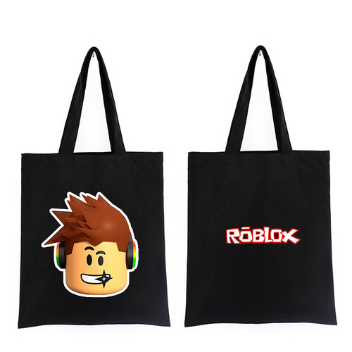 roblox虚拟世界皮肤罗布乐思木偶二次元单肩购物袋学生手提布袋