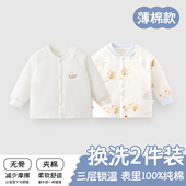 婴儿衣服秋冬保暖上衣a类纯棉长袖 棉衣男女宝宝薄棉冬季 保暖外套