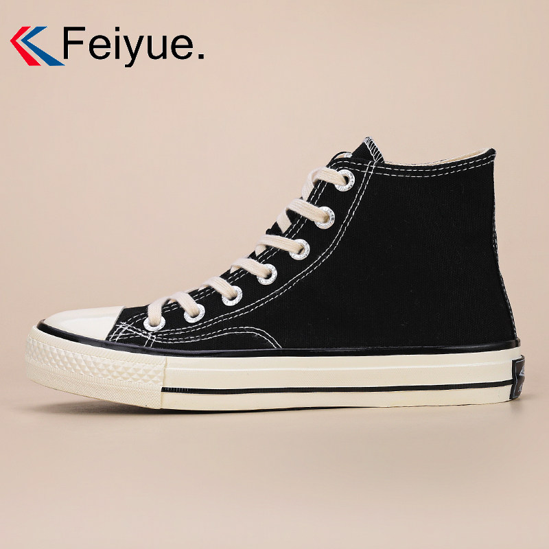 飞跃国潮复古高帮鞋男鞋时尚休闲板鞋百搭女帆布鞋四季款