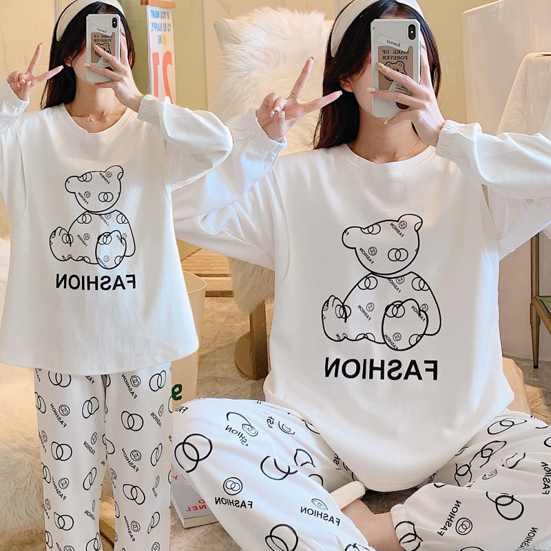 春秋月子服薄款棉质产后哺乳衣外出孕妇睡衣夏天透气吸汗喂奶套装