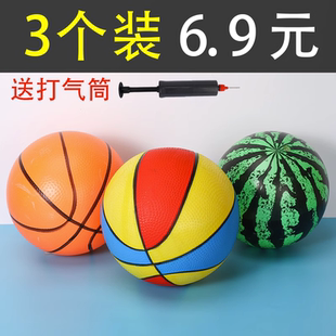 充气球儿童玩具拍拍球小西瓜球幼儿园男女孩小足球按摩球户外运动