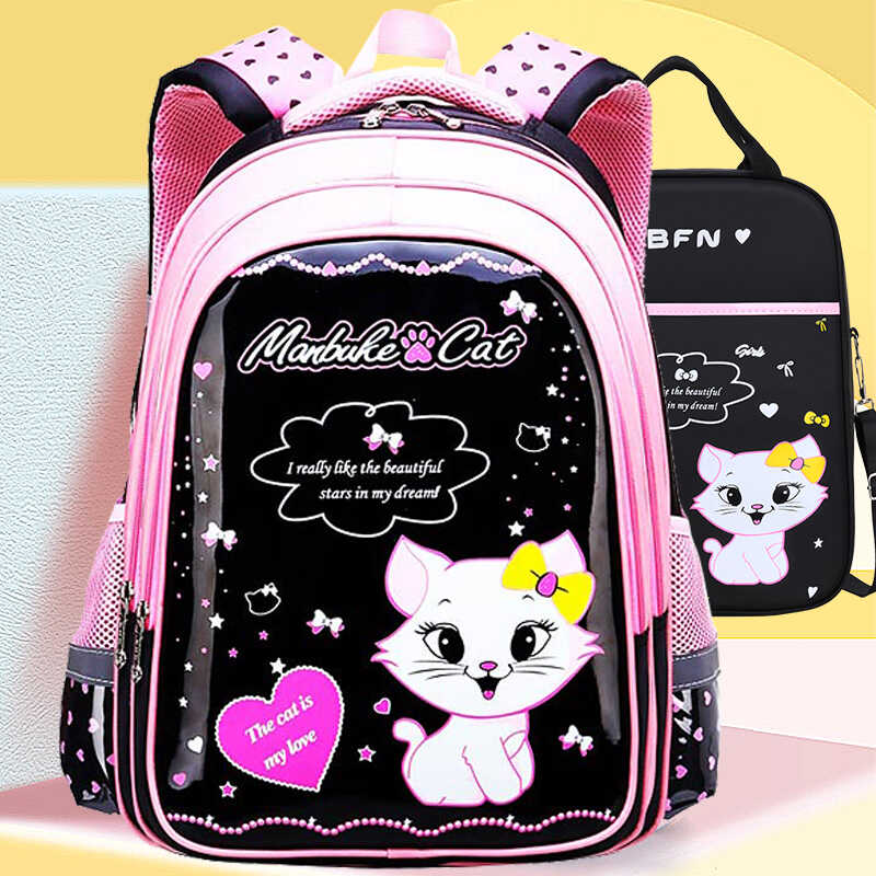 PU皮女孩儿童书包小学生一三六年级大容量6-8-12周岁耐脏双肩背包