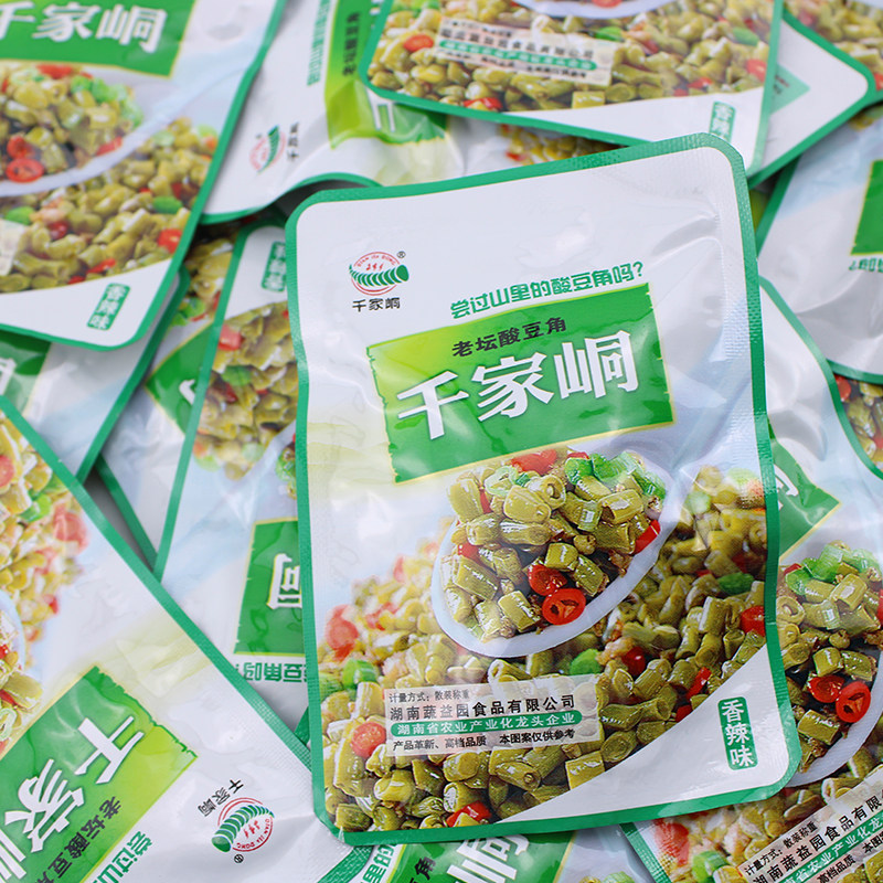 千家峒香辣豆角酸豆角湖南特产酱菜泡菜咸菜下饭菜小菜休闲小零吃