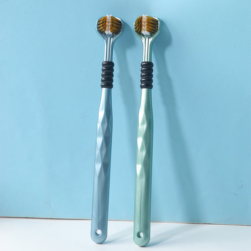 美迪三面牙刷成人软毛护龈