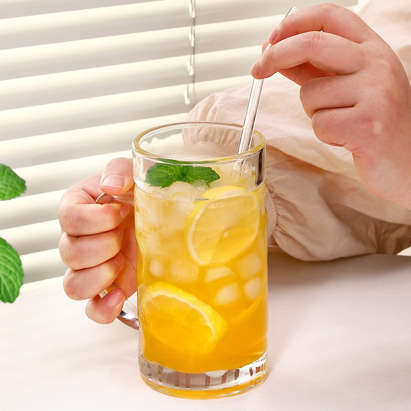 带把大容量水果茶玻璃杯ins风家用果汁饮料喝水个性创意啤酒杯子,餐饮具,玻璃杯,淘宝优惠券,粉丝福利购,淘宝优惠卷