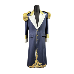 ROKKIHU 宫廷风长款大衣男华丽军装外套舞台演出主持复古贵族礼服