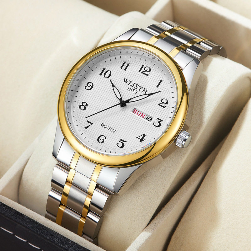 老人手表男款中老年人专用防水夜光机械女款爸爸妈妈情侣男士手表