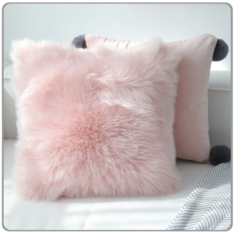 Plush pillowcase sofa cushion cover long hair pillow case