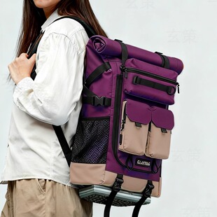 双肩包户外轻便背包便携出行徒步旅游行李包男女秋季 大容量登山包