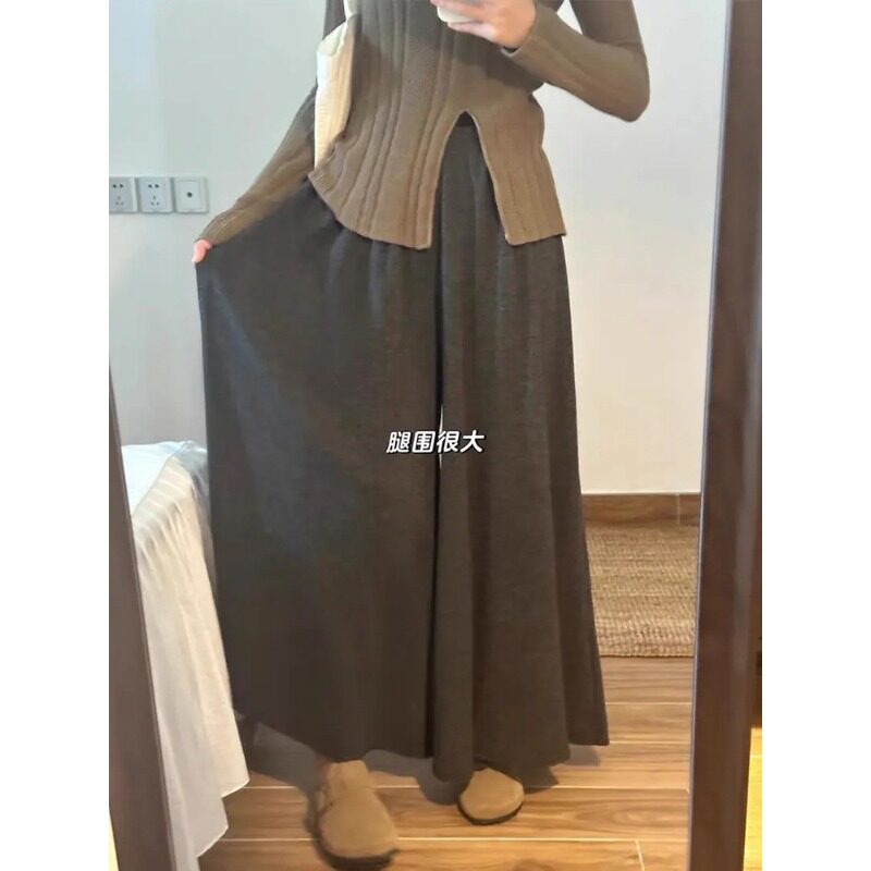 灰色半身裙裤女春夏2026新款高腰显瘦a字休闲小个子慵懒宽松糯米