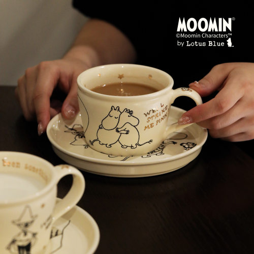 moomin姆明高颜值女士陶瓷咖啡杯碟家用办公室杯子轻奢礼盒水杯