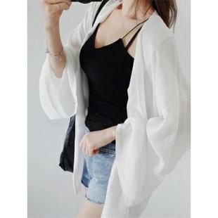 春夏季新款外沙滩年短外套ulzzang防晒薄衣女薄纱新2026服百搭