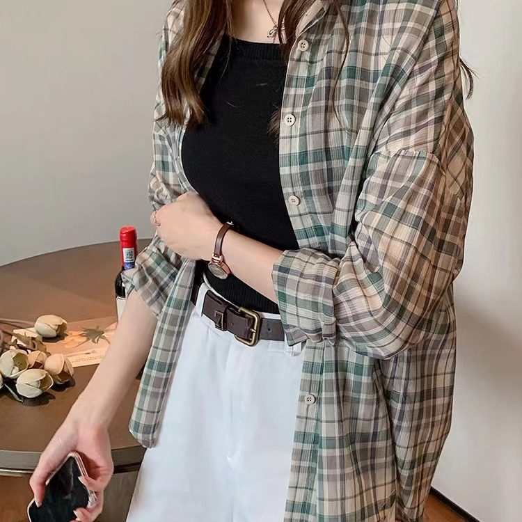 格子衬衫女2026春秋新款复古港味长袖轻熟上衣宽松设计感衬衣外套,女装/女士精品,衬衫,淘宝优惠券,粉丝福利购,淘宝优惠卷