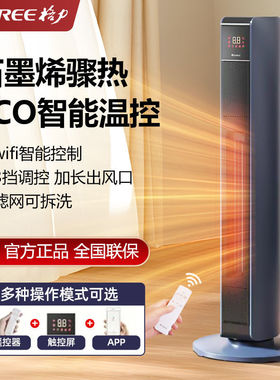 格力暖风机石墨烯电暖器静音遥控新款恒温电暖风机NTFG-X6022B