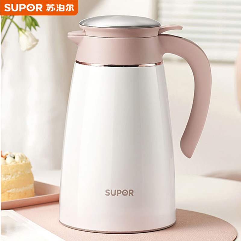 苏泊尔保温壶晶韵真空大容量304不锈钢暖瓶保温瓶壶热水壶家用