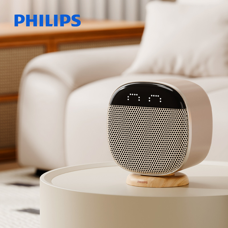 飞利浦2025新款取暖器桌面暖风机办公室桌下小型电暖器节能热风机