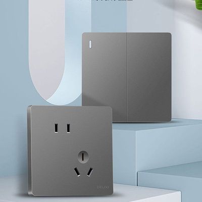 德力西奶油风开关插座面板官方