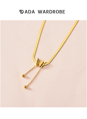 欧美项链不锈钢蝴蝶吊坠