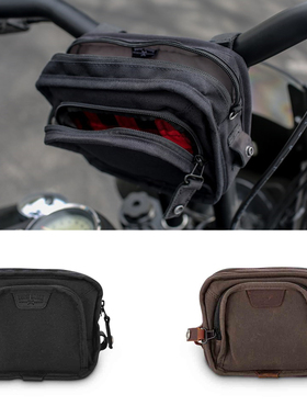 BURLY适用于哈雷街霸路威肥仔车把包DS匪帮T把杂物包工具包车头包