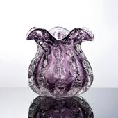 紫色福袋 简约气泡紫色福袋摆件高级感艺术创意琉璃摆件 新中式