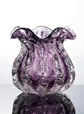 紫色福袋 | 新中式简约气泡紫色福袋摆件高级感艺术创意琉璃摆件