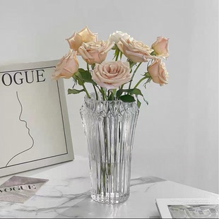 棱镜|轻奢水晶玻璃花瓶水养鲜切花玫瑰百合家用摆件客厅装饰