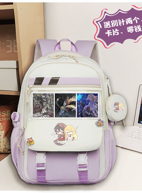 杀戮天使周边动漫二次元照片零钱包双肩背包中小学生大容量通勤