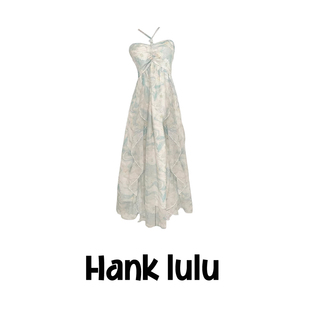 长款 新款 假日纯欲风显瘦挂脖连衣裙 绿仙精灵～夏季 Catyears猫年