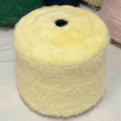 水貂毛毛线不掉毛不起球短毛仿貂绒线手织披肩外套围巾钩玩偶糖兔