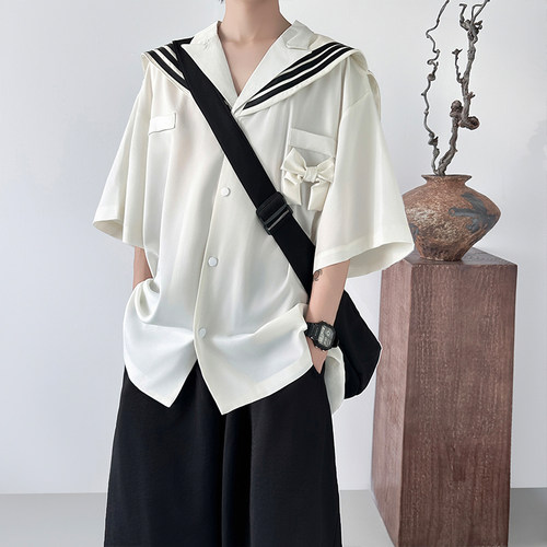 废土风潮品水手服DK学院风衬衫