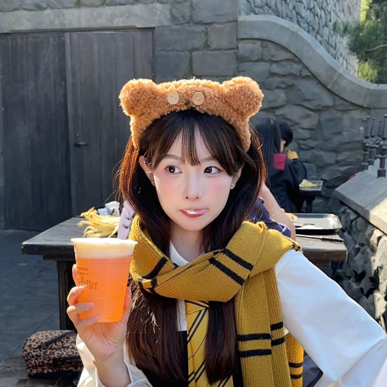 26度晚风Tim小熊发箍女可爱卡通毛绒洗脸头箍迪士尼游玩拍照发卡