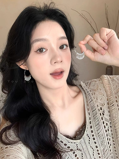 26度晚风民族风流苏耳环复古高级感波西米亚耳钉轻奢小众设计耳饰