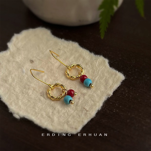 文艺气质通勤简约小巧不对称耳饰饰品 明天见ohh原创手作新中式