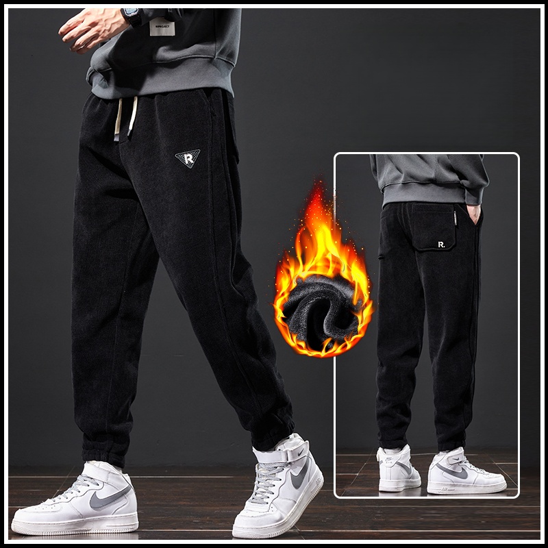 清仓捡漏休闲裤男秋冬款2025新款重磅卫裤运动灯芯绒加厚加绒长裤