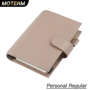 Moterm Personal 个人A6活页手帐本荔枝纹头层牛皮记事本Regular