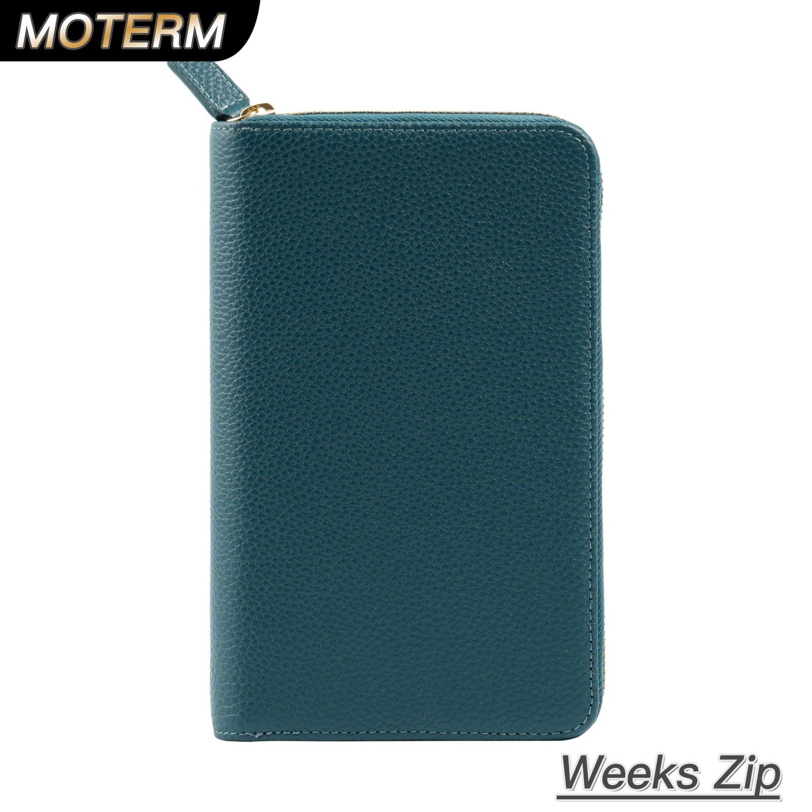 Moterm Zip Weeks拉链定页手帐封皮荔枝纹头层牛皮手帐本记事本书