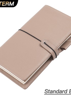 Moterm新款标准尺寸旅行手账本Standard Elite记事本荔枝纹牛皮本