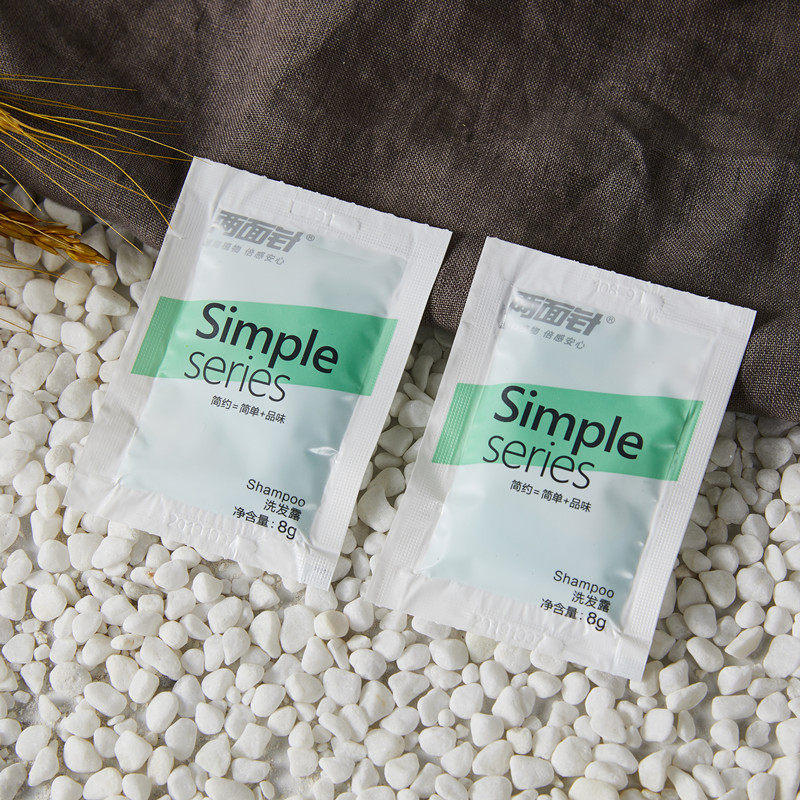 两面针宾馆酒店洗漱用品一次性洗发水8ml洗发露袋装400袋包邮