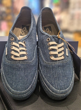 VANS AUTHENTIC丹宁牛仔布蓝色低帮男女款休闲鞋板鞋VN000DB8IND