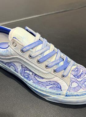 VANS蛇年生肖限定款STYLE 36蓝色蛇纹低帮男女鞋板鞋VN000D57CDA