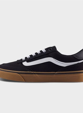 VANS范斯Brooklyn LS黑色生胶底男女款低帮休闲板鞋VN000D7QB9M