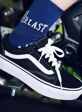 VANS松糕厚底增高OLD SKOOL经典黑白板鞋VN0A3B3UY28/VN0A3B3UHRK